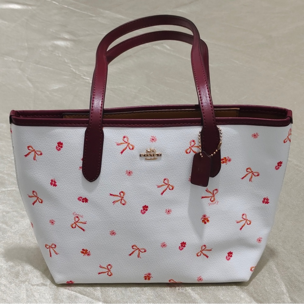 Coach City Tote with Bow & Floral Print
